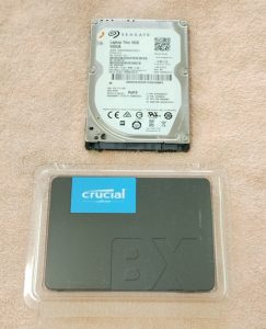 旧HDDと新SSD